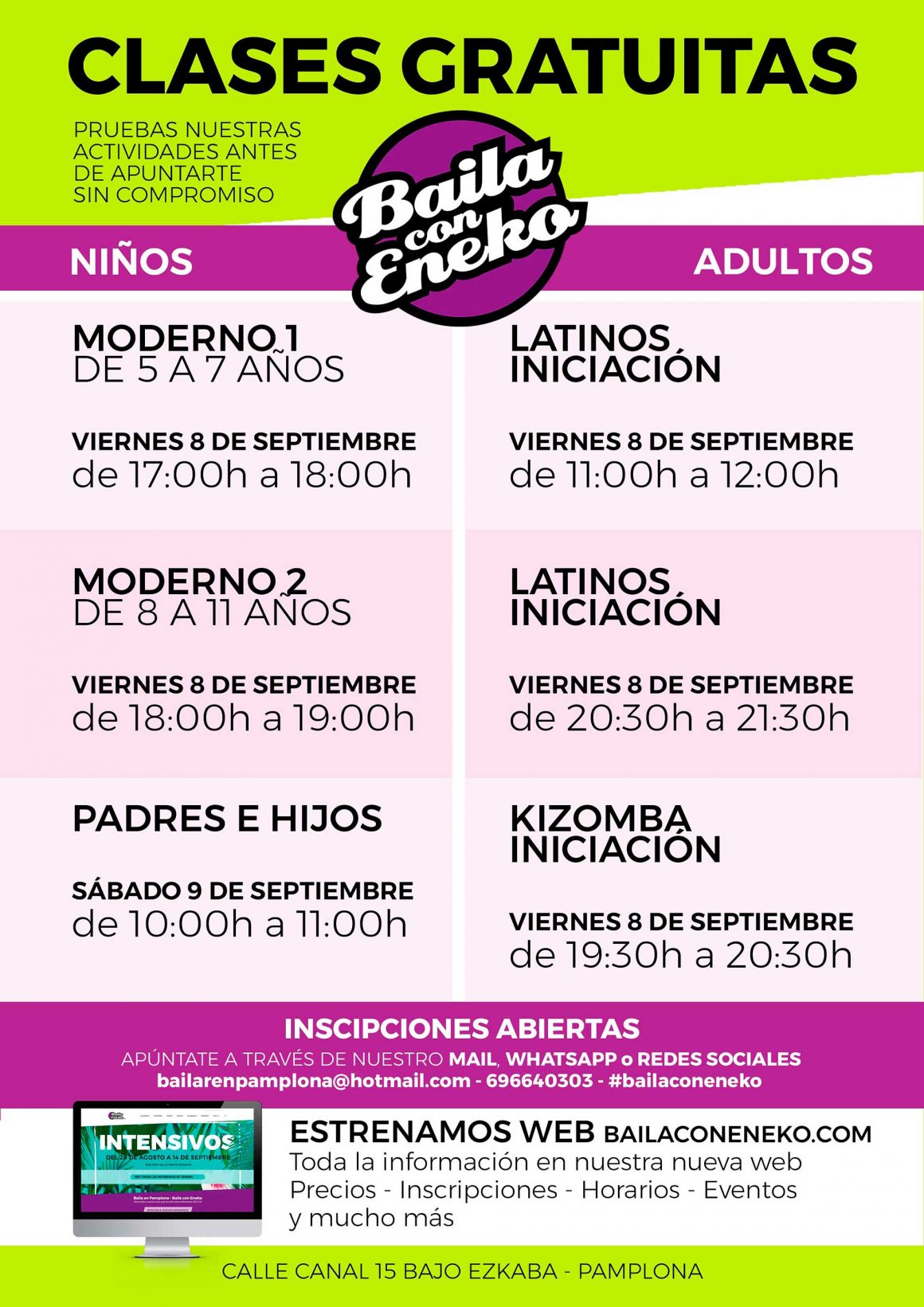 Clases de baile gratis, prueba nuestras actividades